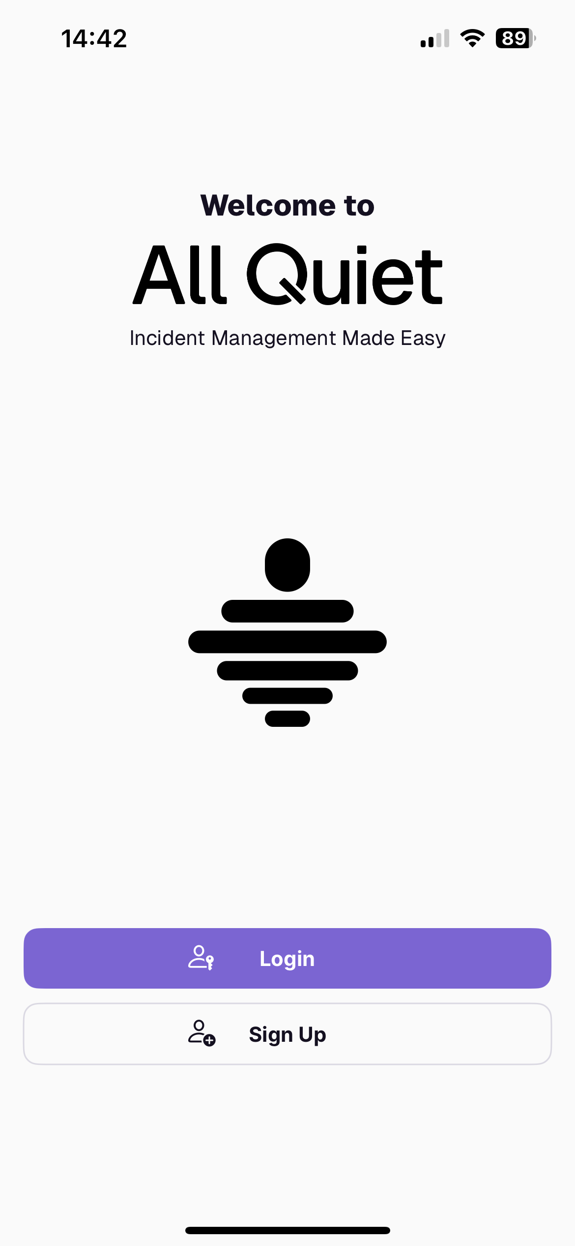 AllQuiet iOS Login